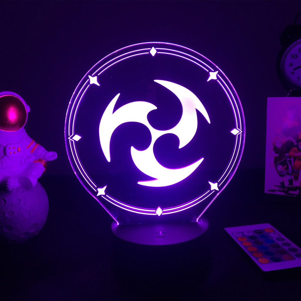 Gesnhin Impact Elements LED Night Light Genshin Desk Lamp Cool Genshin Gifts (7)