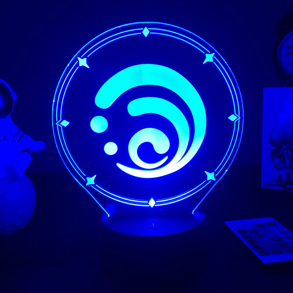 Gesnhin Impact Elements LED Night Light Genshin Desk Lamp Cool Genshin Gifts (8)