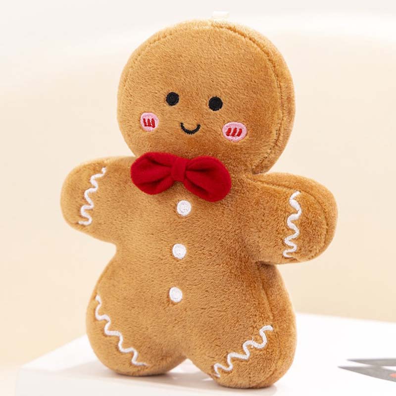 Gingerbread Man Plush Toy Cute Christmas Decor Plushie (2)