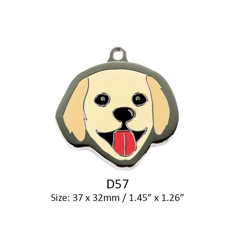Customizable Golden Retriever Dog ID Tag