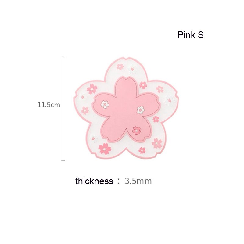 Kawaii Sakura Coffee Coaster - Silicone/Pink/White