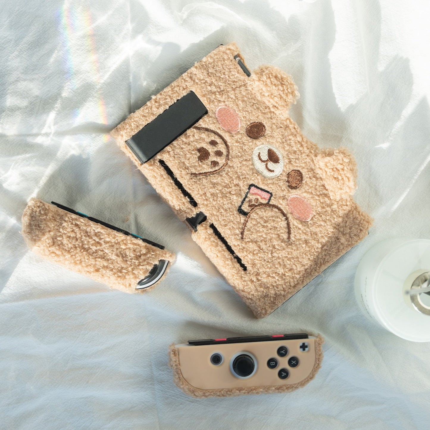 Teddy Bear Plush Switch Case with Optional Grips