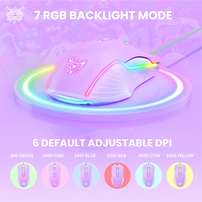 Corded USB Mouse in 4 Colors
