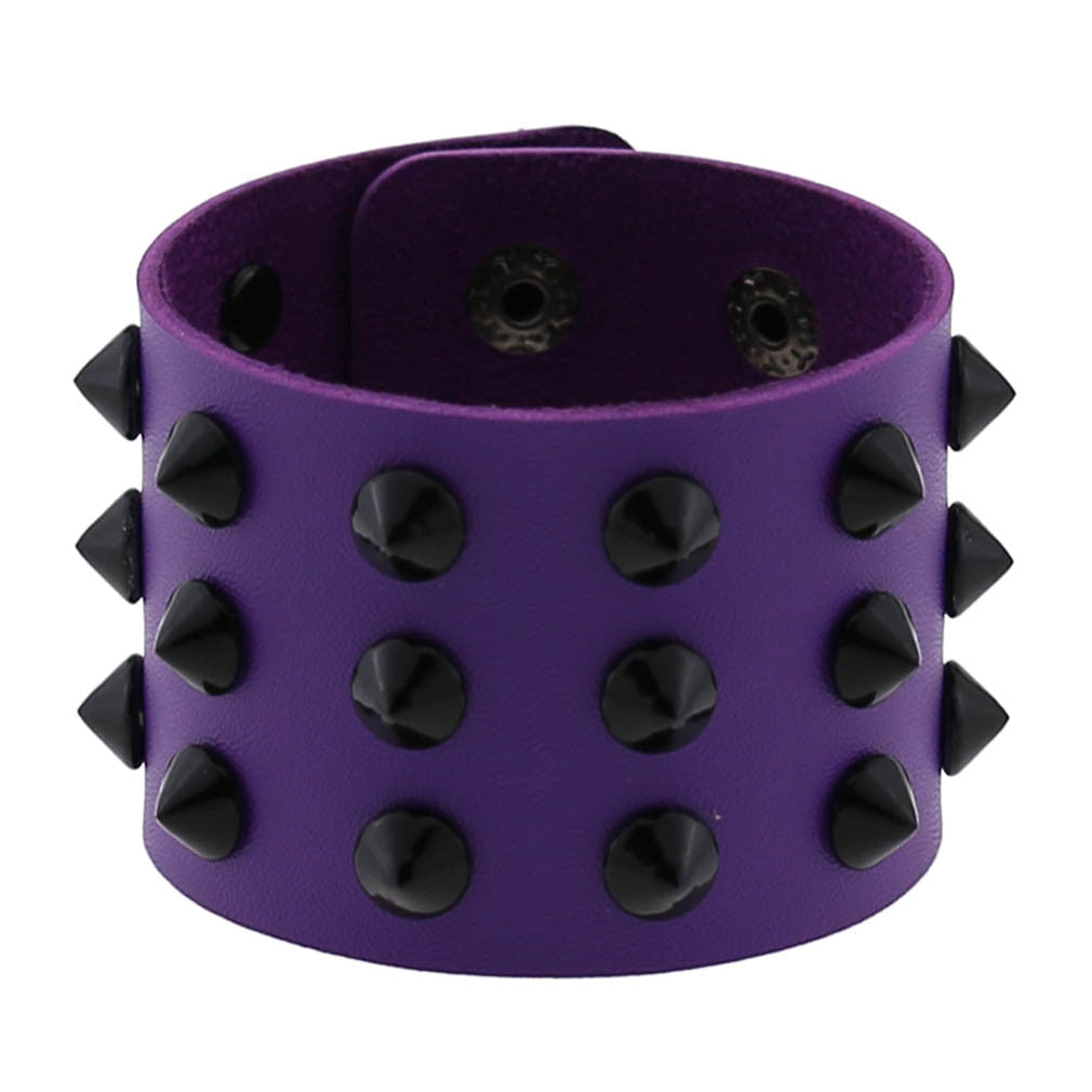Emo Spike Wristlet in PU Leather