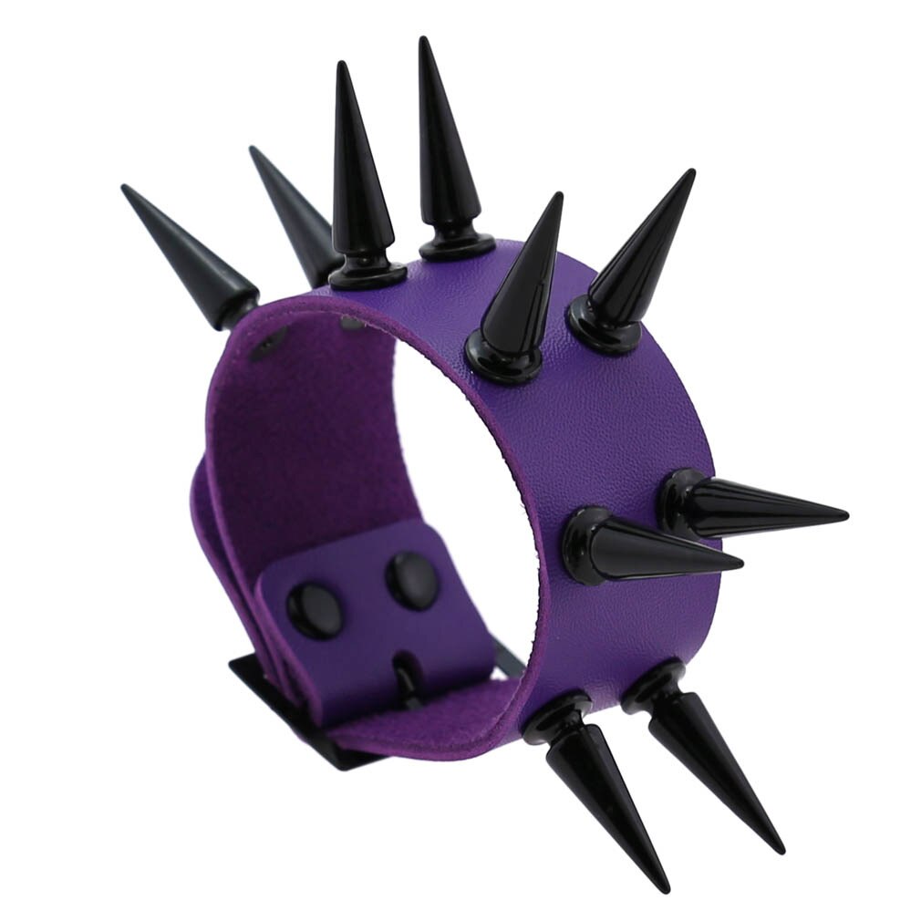 Emo Spike Wristlet in PU Leather