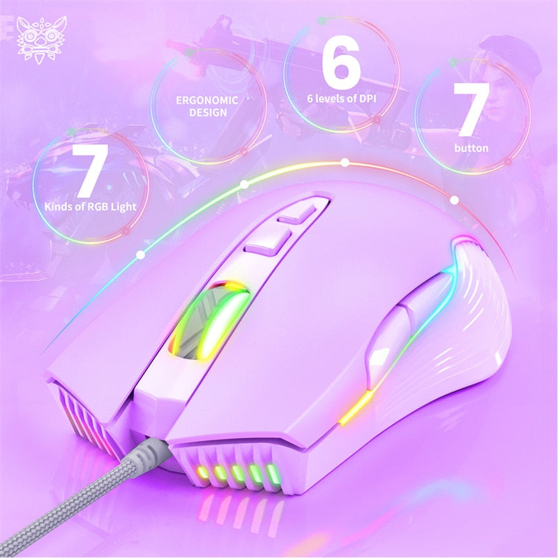 Corded USB Mouse in 4 Colors