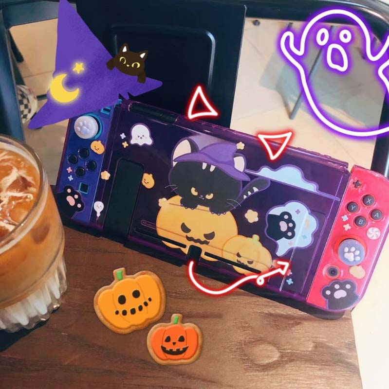 Cute Witchy Cat Nintendo Switch Case