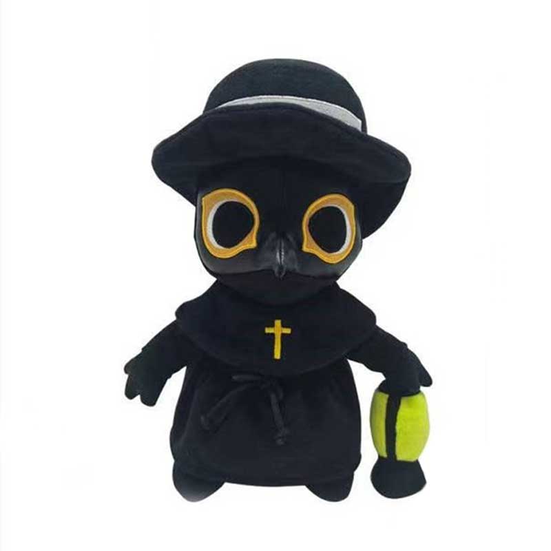 Halloween Plague Doctor Plush Toy Glow in the Dark Bird Stuffed Animals Steampunk Plushies (1)