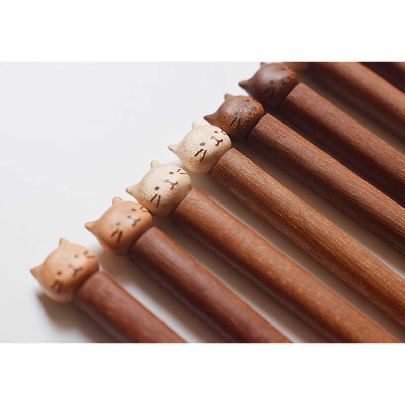 Handmade Cat Chopsticks for Cat Lovers