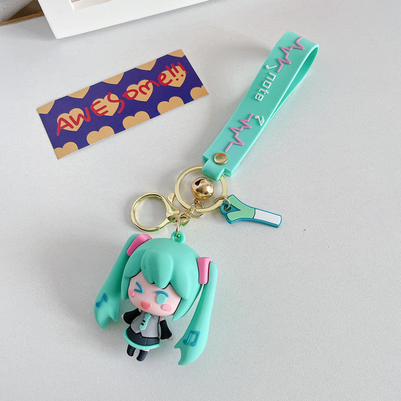 Hatsune Miku Keychain Wristlet Cute Miku Accessories Miku Key Rings Kawaii Miku Gifts (1)