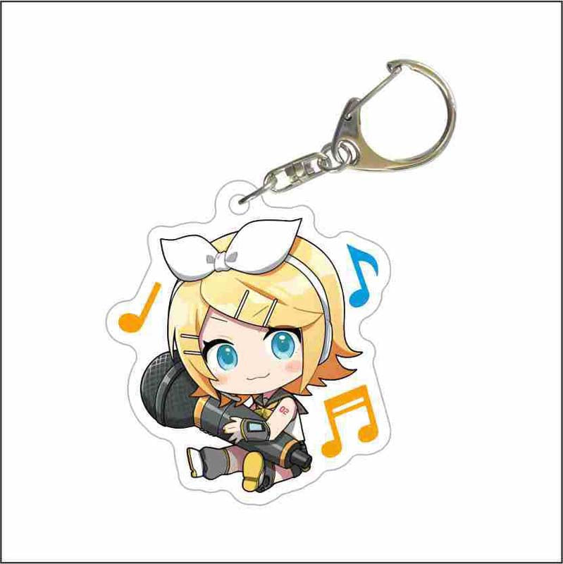 Hatsune Miku Project DIVA Kagamine Rin Acrylic Charm Cute Miku Keychains (7)
