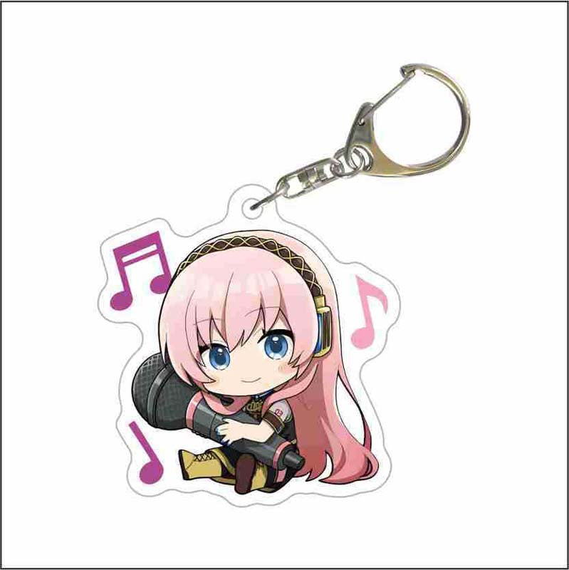 Hatsune Miku Project DIVA Megurine Luka Acrylic Charm Cute Miku Keychains (1)