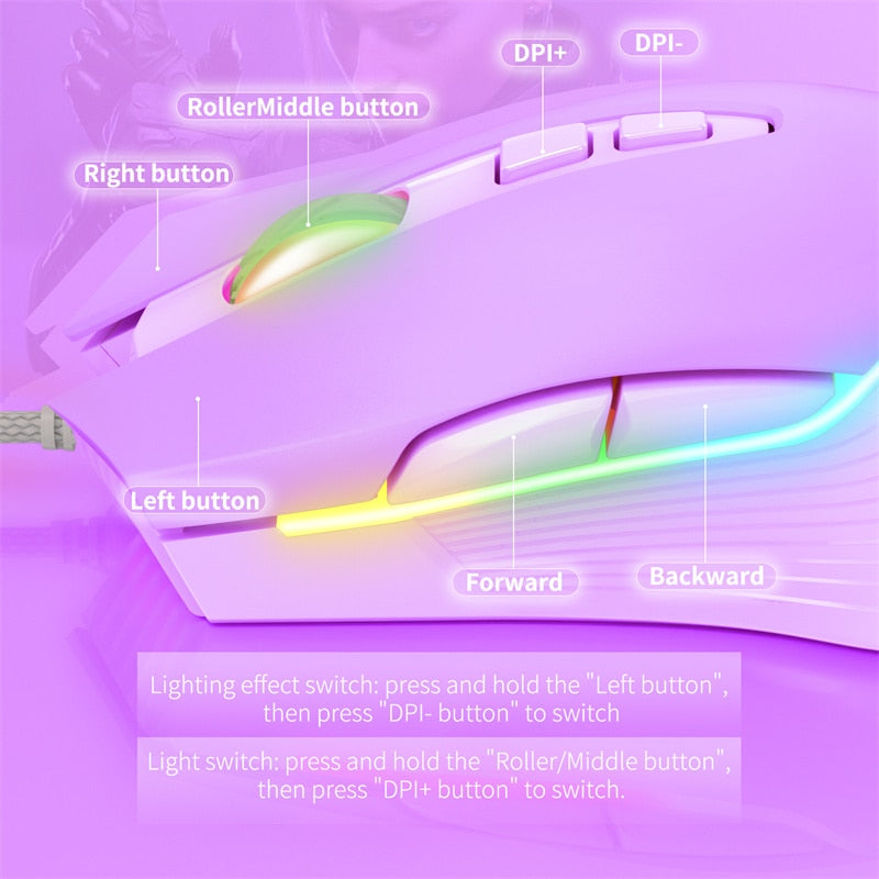 Corded USB Mouse in 4 Colors