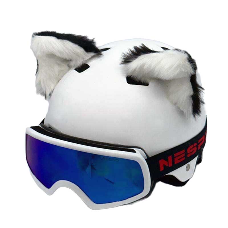 Helmet Rizz Fox Ears Helmet Ornaments Large Plush Ski Helmet Ears (2)