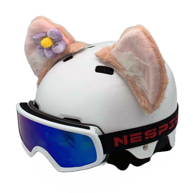 Helmet Rizz Fox Ears Helmet Ornaments Large Plush Ski Helmet Ears (5)
