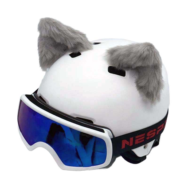 Helmet Rizz Fox Ears Helmet Ornaments Large Plush Ski Helmet Ears (6)