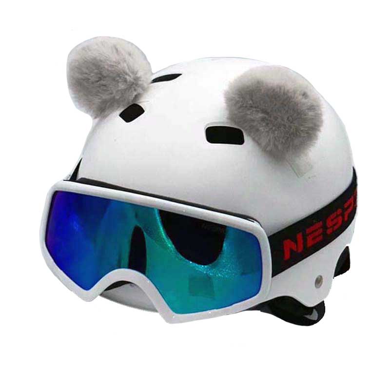 Helmet Rizz Plush Bear Ears Helmet Ears Cute Helmet Ornaments (1)