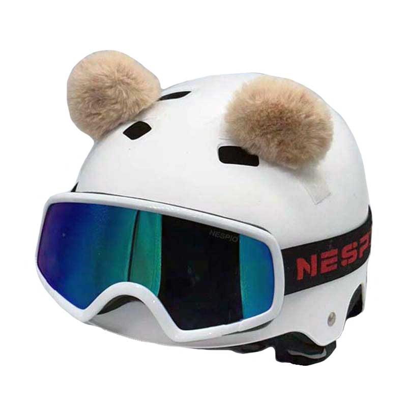 Helmet Rizz Plush Bear Ears Helmet Ears Cute Helmet Ornaments (3)