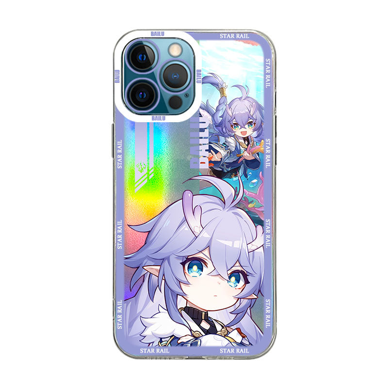 Holographic Bailu Honkai Star Rail iPhone Case Cute Star Rail OnePlus Huawei Xiaomi Oppo Case (4)