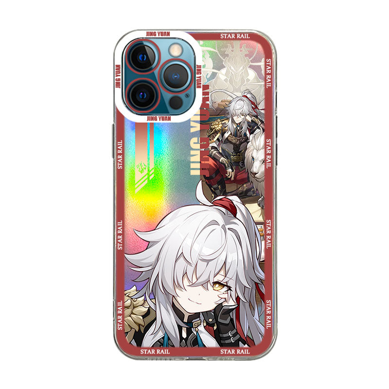 Holographic Jing Yuan Honkai Star Rail iPhone Case Cute Star Rail OnePlus Huawei Xiaomi Oppo Case (3)
