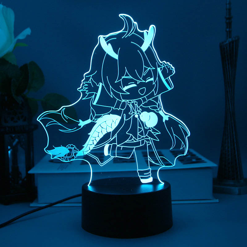 Honkai Star Rail LED Night Light Bailu Star Rail Cute Bailu Desktop Lamp (15)