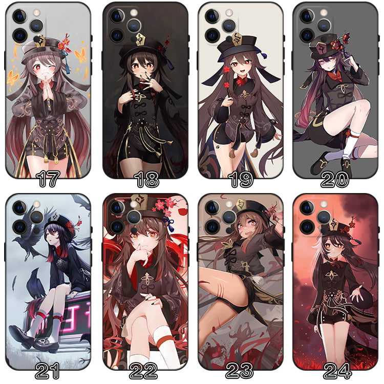 Hu Tao TPU Phone Case with Camera Protection