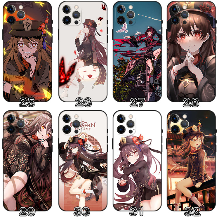 Hu Tao TPU Phone Case with Camera Protection