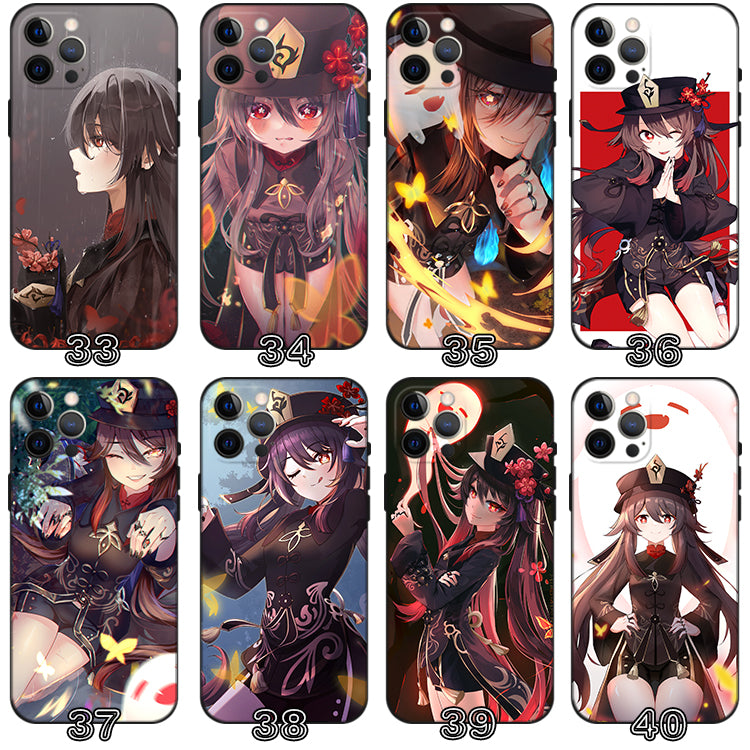 Hu Tao TPU Phone Case with Camera Protection