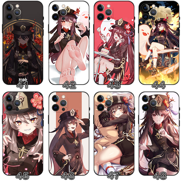 Hu Tao TPU Phone Case with Camera Protection