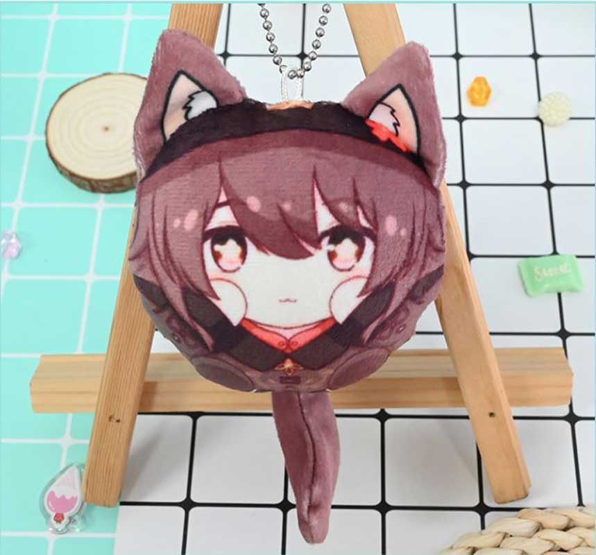 Hu Tao Genshin Impact Plush Keychain Cute Genshin Plushie Toy Gift for Genshin Impact Fans (8)