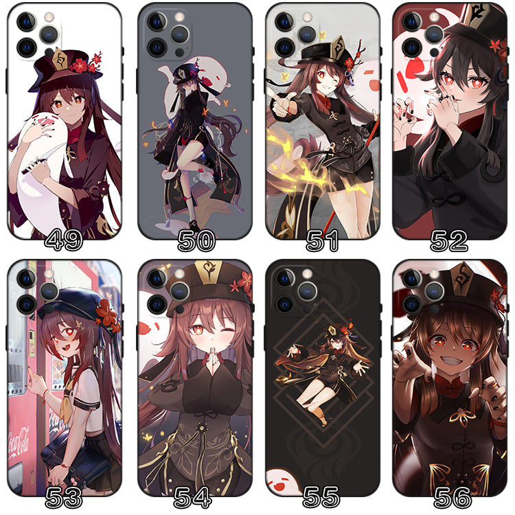 Hu Tao TPU Phone Case with Camera Protection