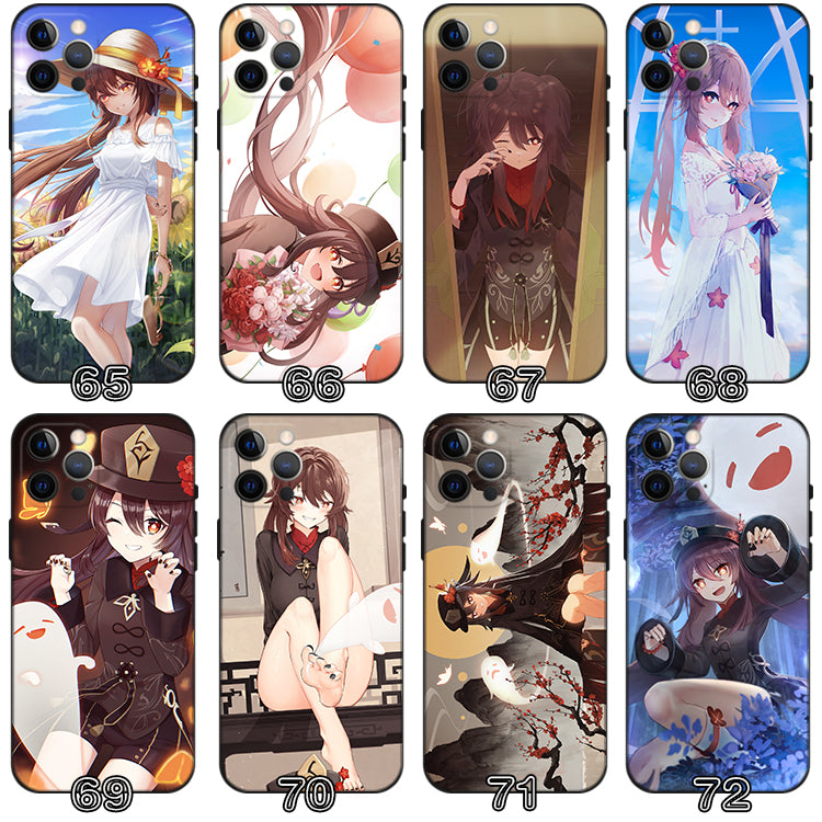 Hu Tao TPU Phone Case with Camera Protection