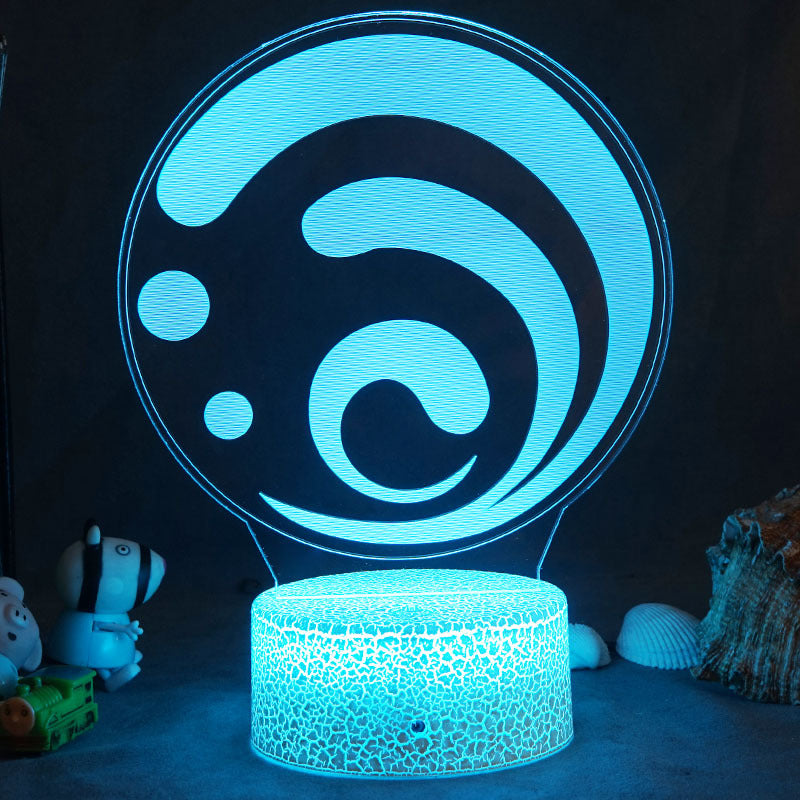 Hydro Gesnhin Impact LED Light Genshin Night Lamp Gaming Room Decor (4)