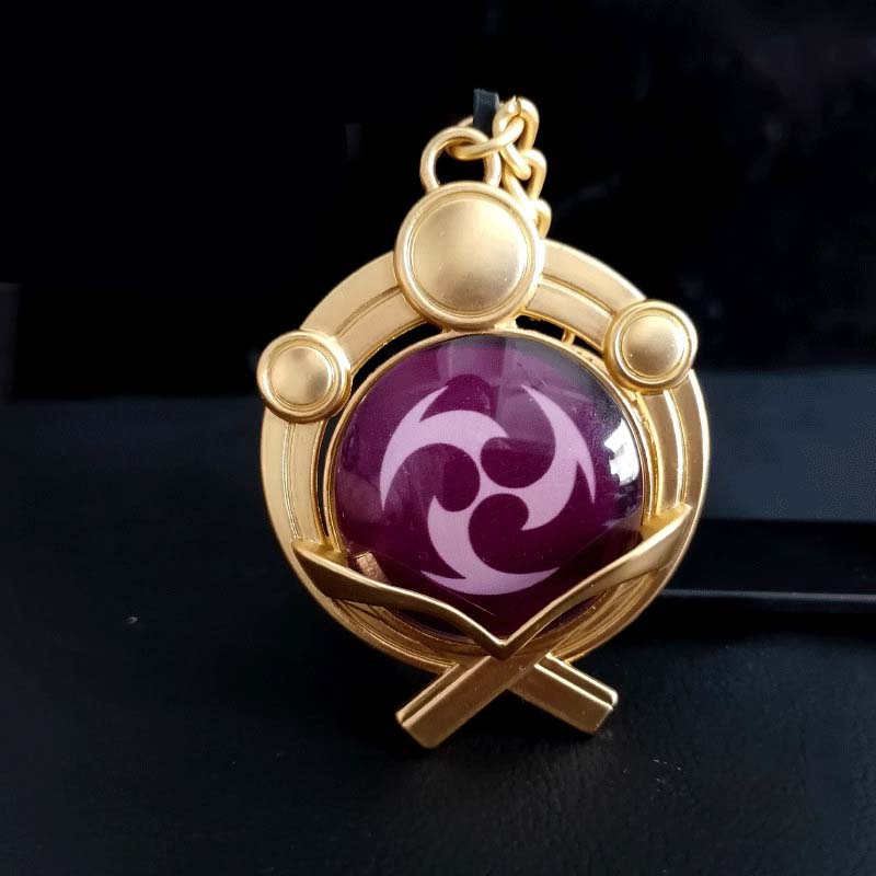Inazuma Vision Keychain Raiden Shogun Genshin Impact Gifts (5)