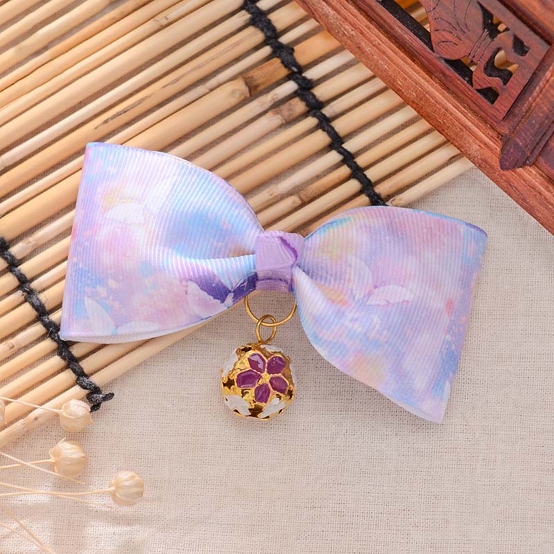 Japanese Style Cat Bow Ties Cute Pet Neckwear Flowers Pet Bows Floral Accessories Gift for Cat Owners (2)
