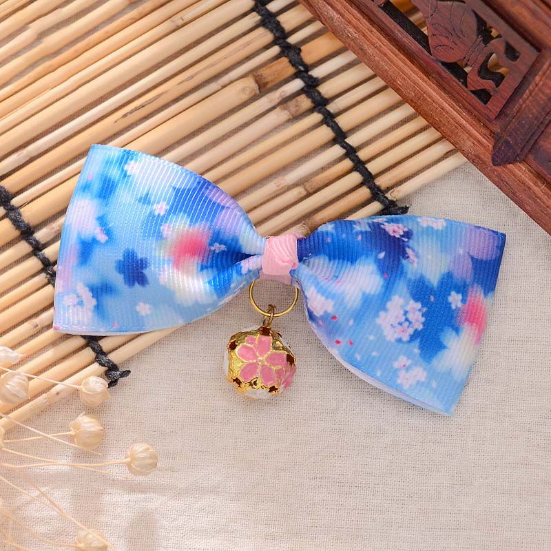Japanese Style Cat Bow Ties Cute Pet Neckwear Flowers Pet Bows Floral Accessories Gift for Cat Owners (5)