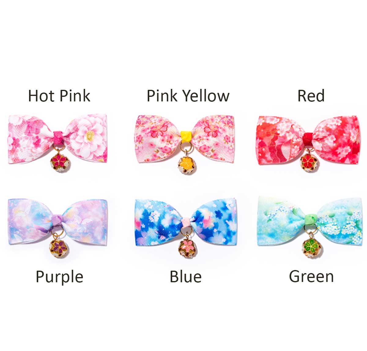 Japanese Style Floral Cat Bow Ties