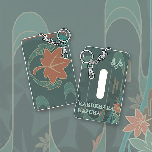 KAEDEHARA Genshin Impact Badge Holder Genshin Student ID Holders Keychain Genshin Gifts