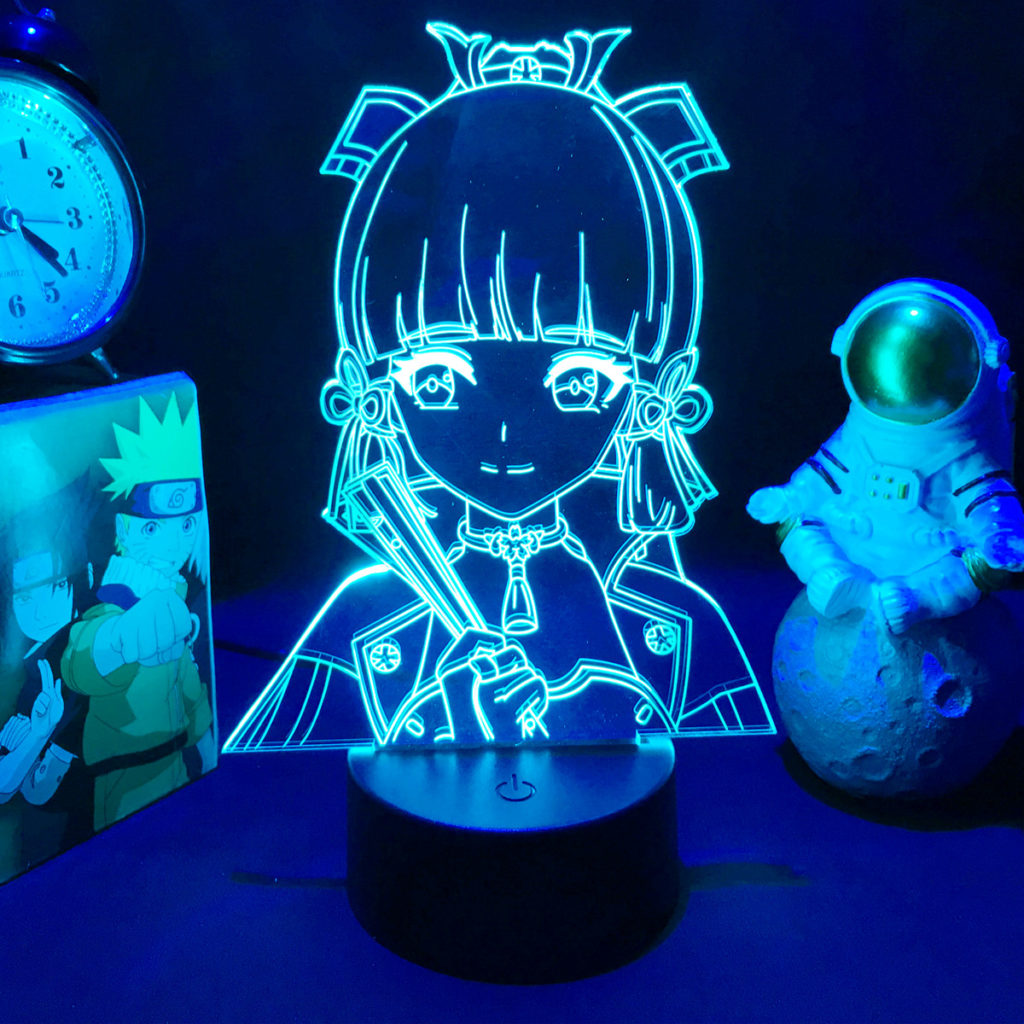Kamisato Ayaka Gesnhin Impact Night Light Genshin Ayaka LED Table Lamp 4144 (1)