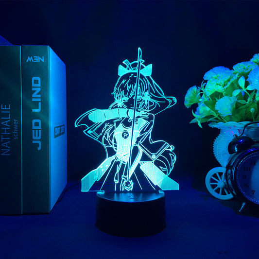 Kamisato Ayaka Gesnhin Impact Night Light Genshin Ayaka LED Table Lamp 4782 (6)