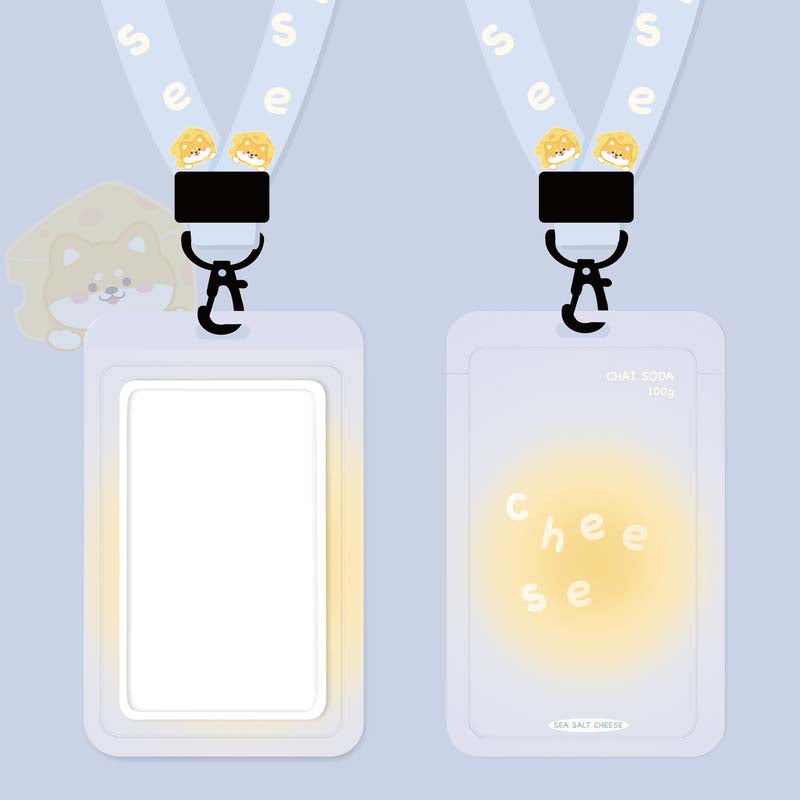 Kawaii Card Holder Lanyard Keychains Peach Fruit Art Cute Food Art Pastel Lanyard for Keys (1)