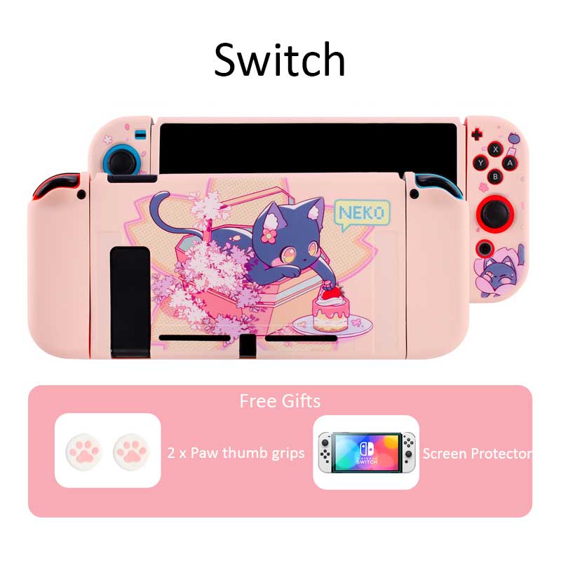 Kawaii Cat Switch OLED Shell Case Dockable Switch Covers (5)