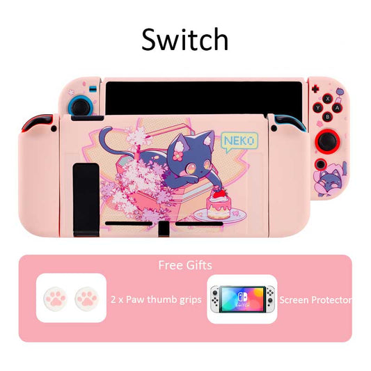 Kawaii Cat Switch OLED Shell Case Dockable Switch Covers (5)