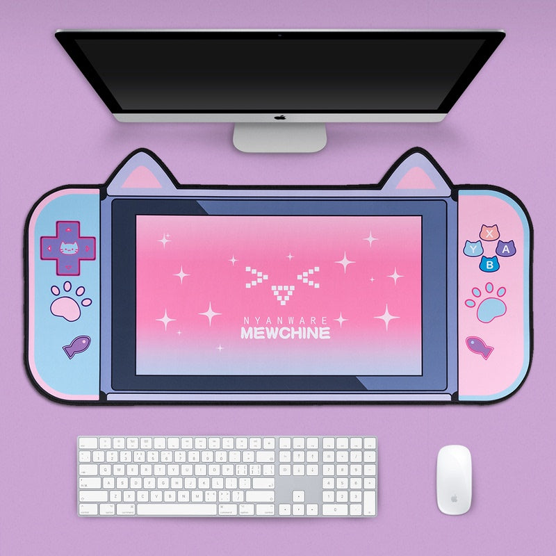Kawaii Gaming Mouse Mat with Stitched Edges