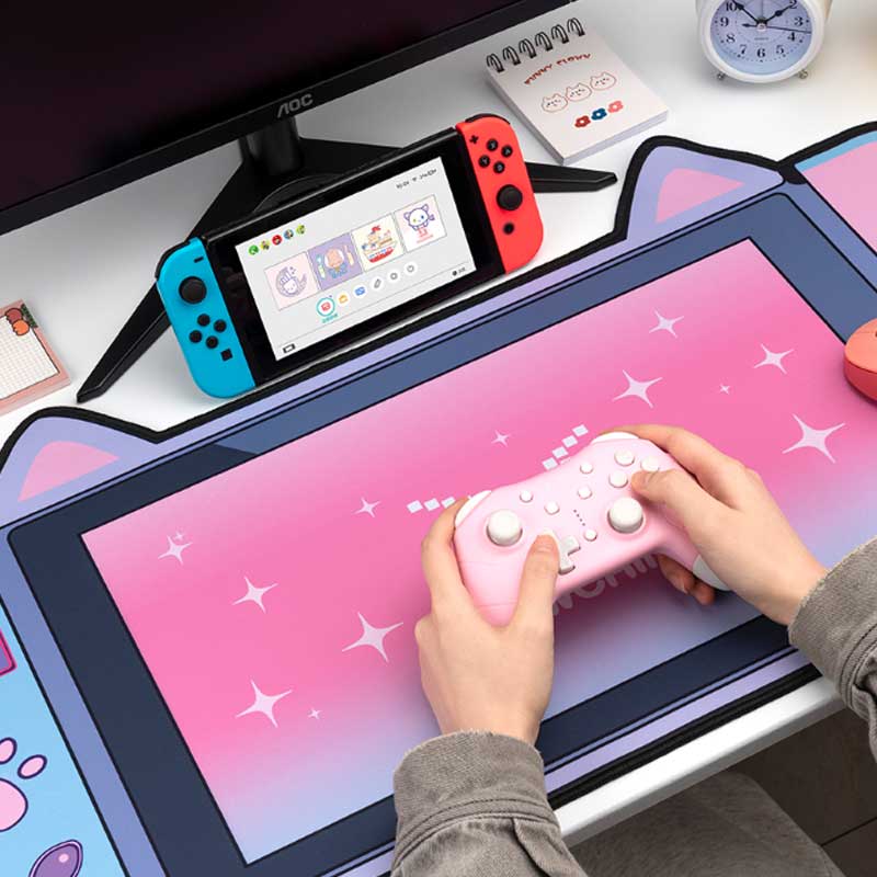 Kawaii Gaming Mouse Mat with Stitched Edges