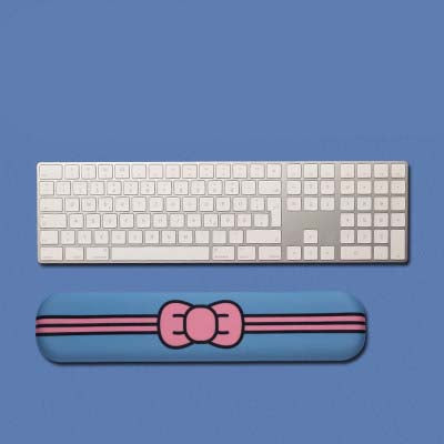 Kawaii Keyboard Wrist Rest Cute Bow Tie Keyboard Pad Kawaii Desk Accessories magical girl (1)