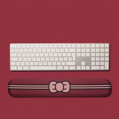 Kawaii Keyboard Wrist Rest Cute Bow Tie Keyboard Pad Kawaii Desk Accessories magical girl (2)