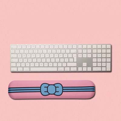 Kawaii Keyboard Wrist Rest Cute Bow Tie Keyboard Pad Kawaii Desk Accessories magical girl (4)