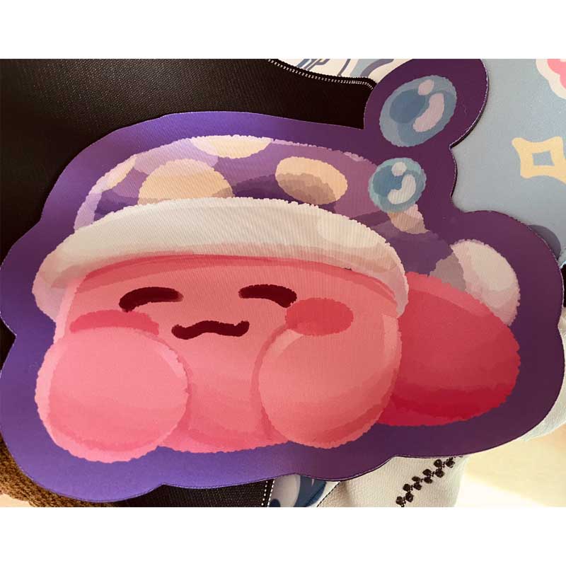 Kawaii Kirby Mouse Pads with Non-Slip Base