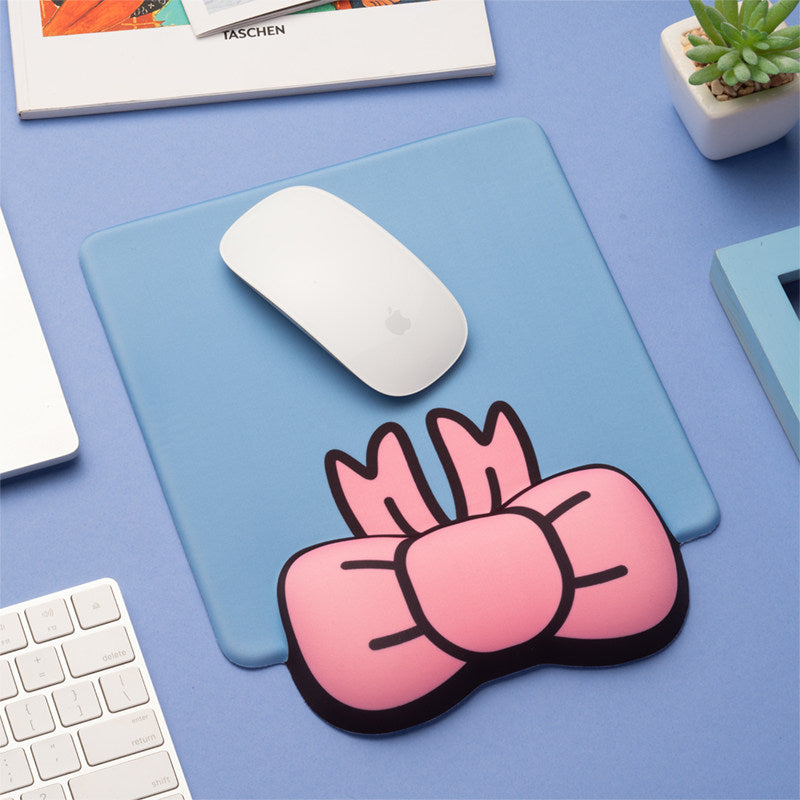 Kawaii Bow Tie Mouse Pad with Wrist Rest